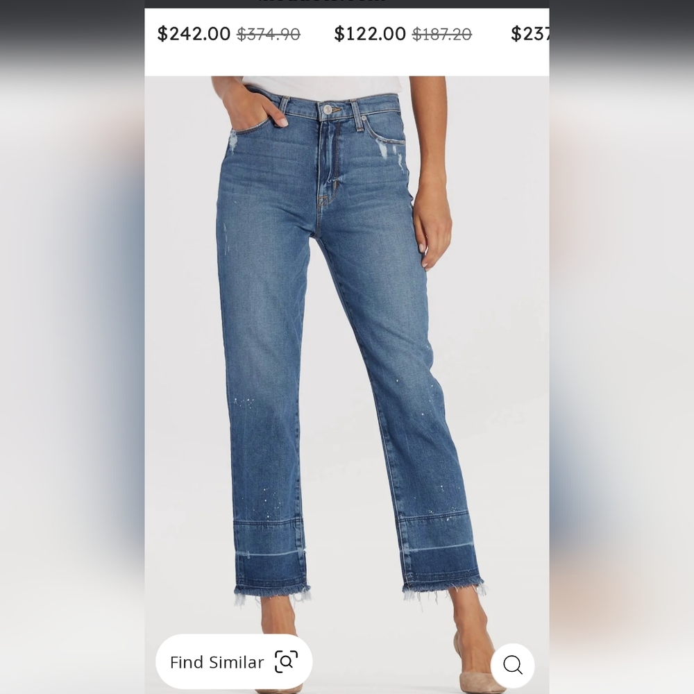 NWT! Hudson Zoey Cropped Straight leg size size 30